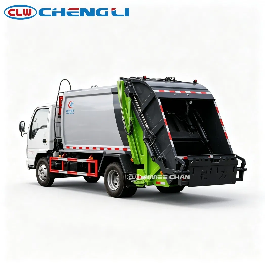 Isuzu 6 m³ Sealed Garbage Compactor Truck, verified source view 4