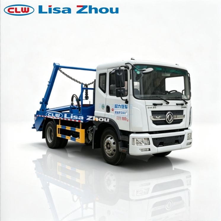 Urban Domestic Waste Swing Arm Garbage Truck, verified source view 2