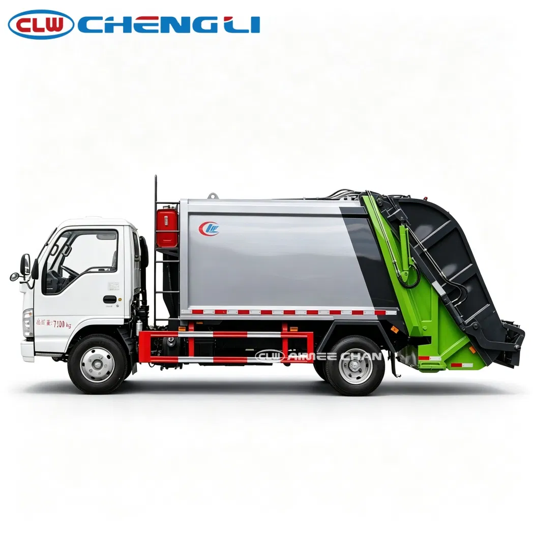 Isuzu 6 m³ Sealed Garbage Compactor Truck, verified source view 3