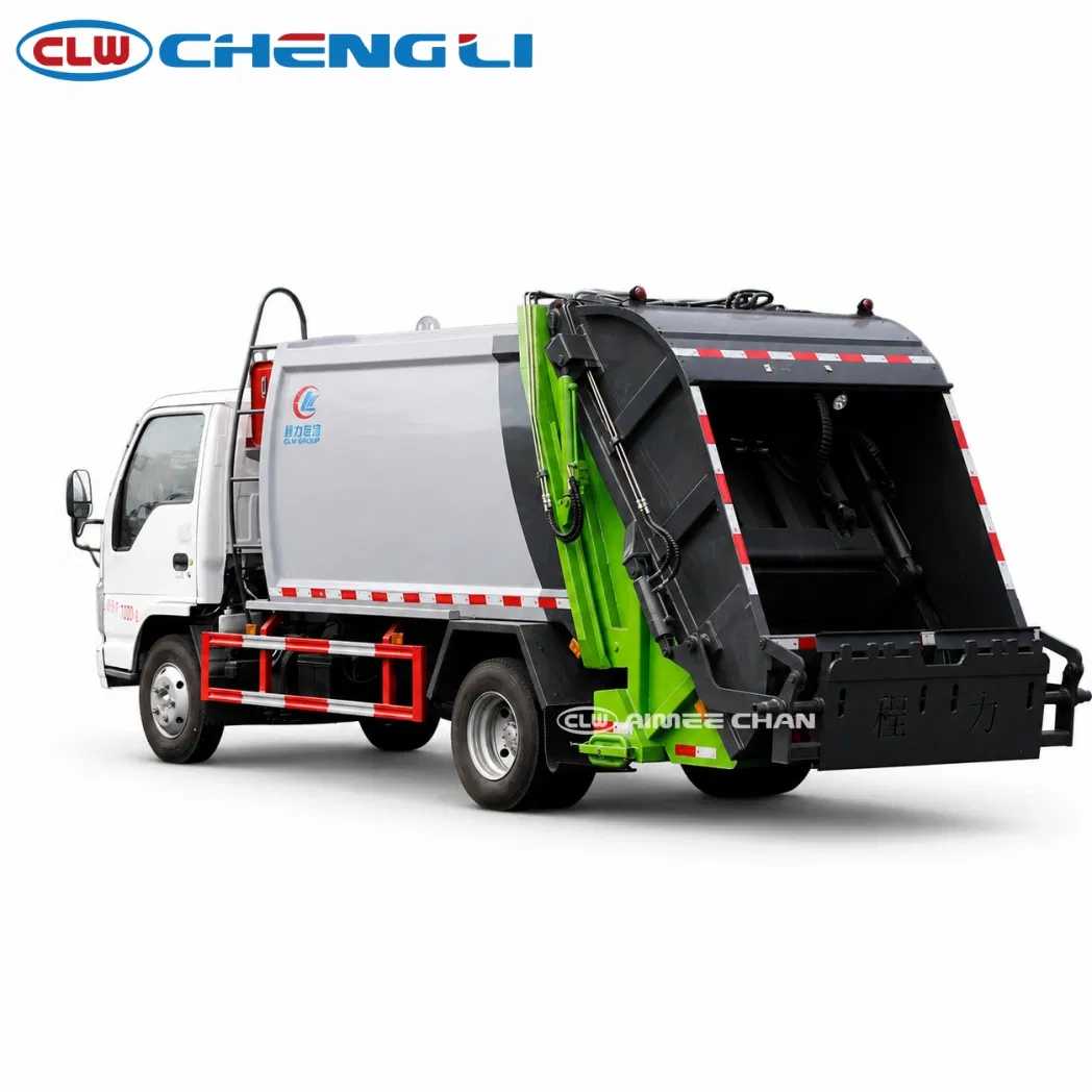 Isuzu 6 m³ Hydraulic Garbage Compactor Truck, verified source view 4