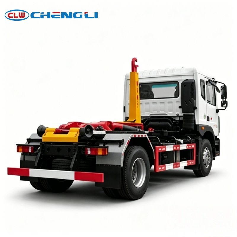 Dongfeng 18T hook-lift truck, rear right view