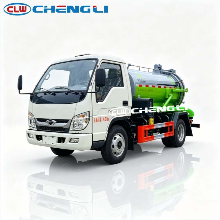 Foton 2.2 m³ mini vacuum sewage truck, product view 2