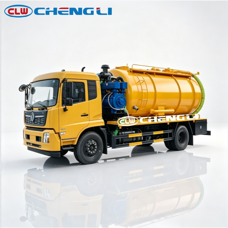 Dongfeng 4x2 15 m³ combination sewer truck, verified view 4