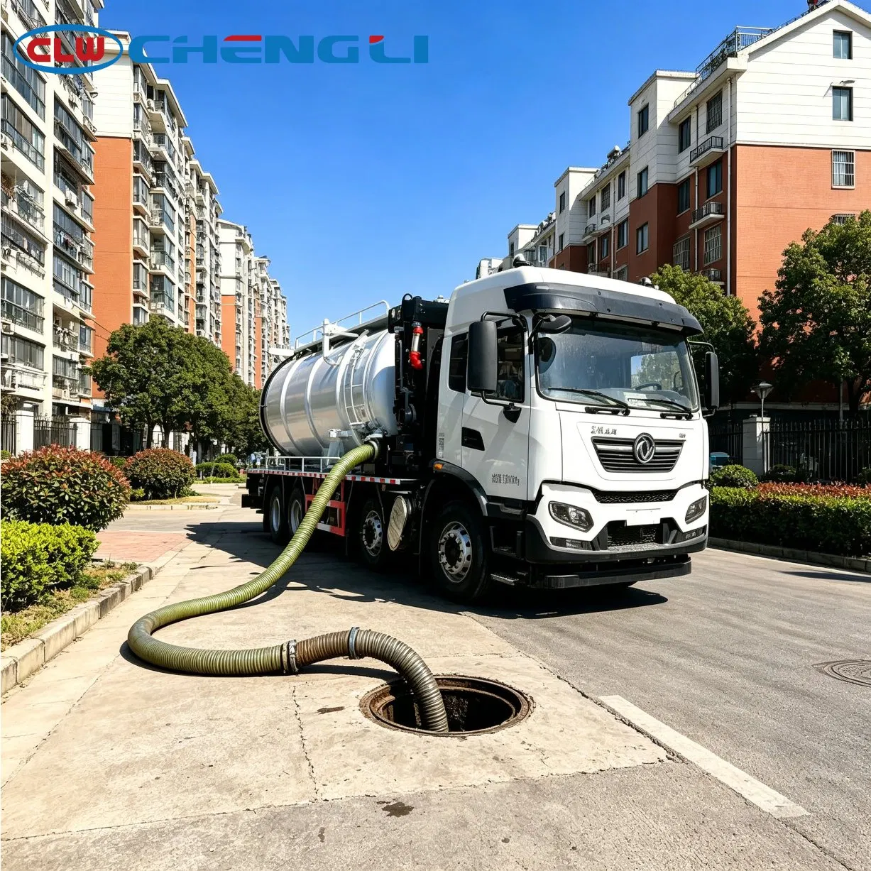 Dongfeng Kinland 8x4 combination sewer truck, verified view 6