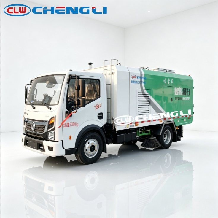 Electric Vacuum and Washing Sweeper Truck