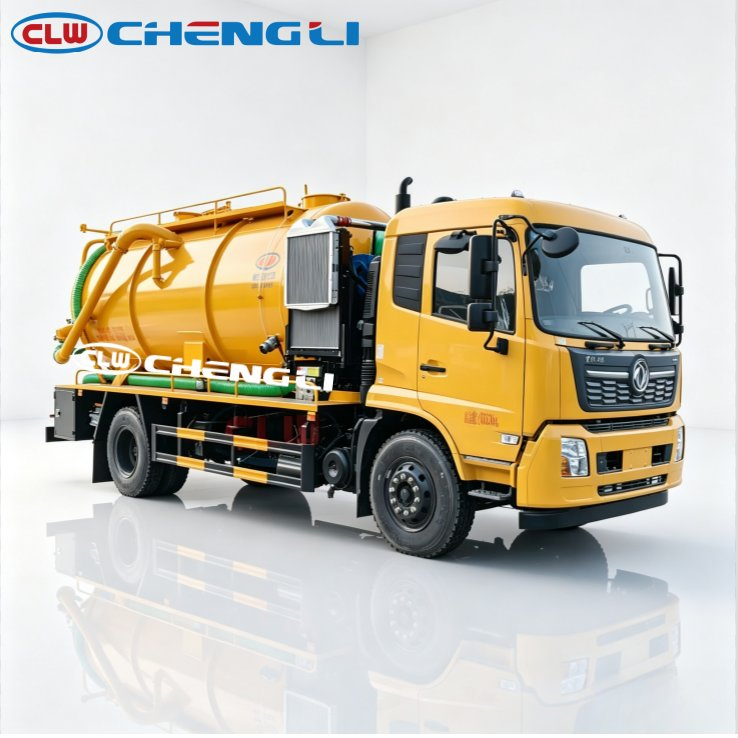 Dongfeng 4x2 15 m³ combination sewer truck, verified view 3