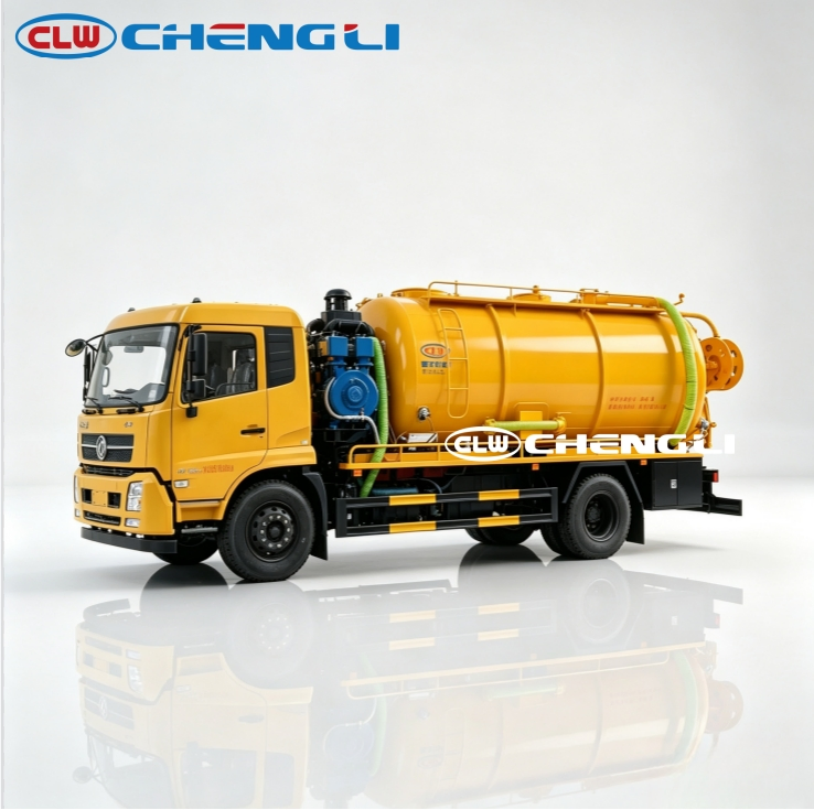 Dongfeng 4x2 15 m³ Combination Sewer Jetting and Suction Truck