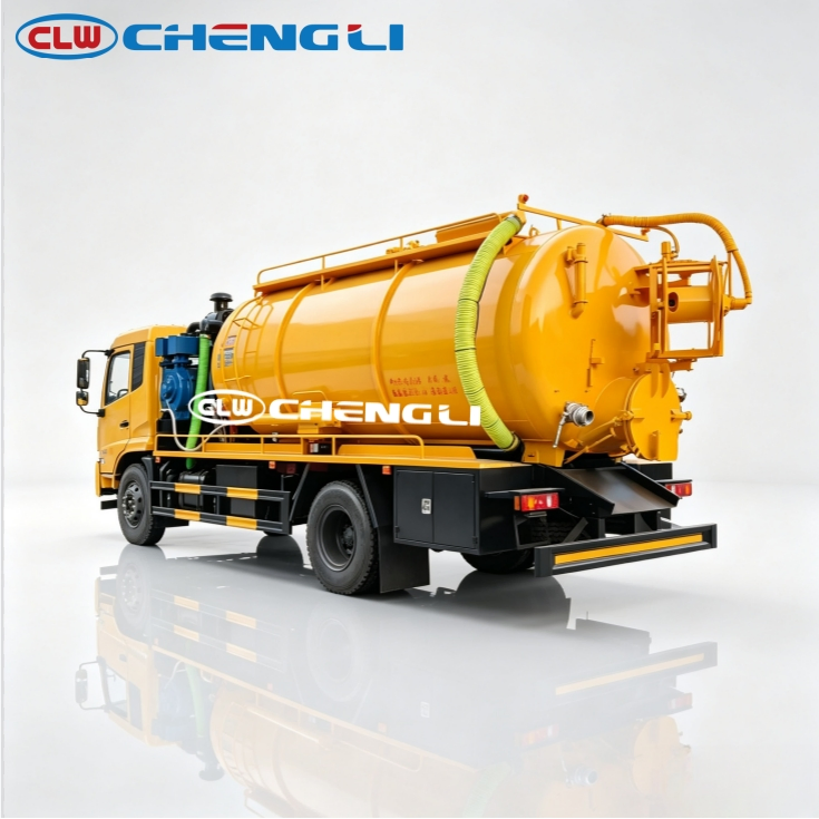 Dongfeng 4x2 15 m³ combination sewer truck, verified view 5