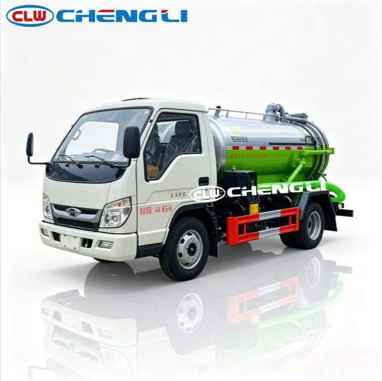 Foton 2.2 m³ mini vacuum sewage truck, product view 4